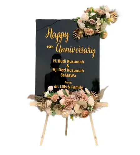 Papan Bunga Akrilik Bunderan